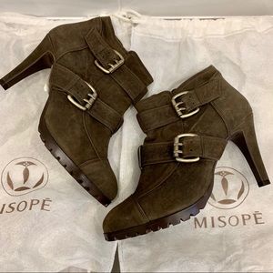 Misope made in Korea suede booties